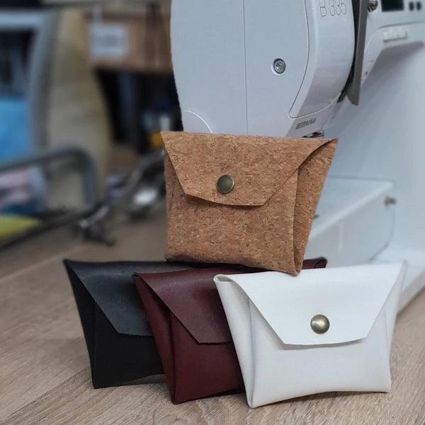Porte-monnaie origami en alter-cuir de raisin - plusieurs coloris - Image 2
