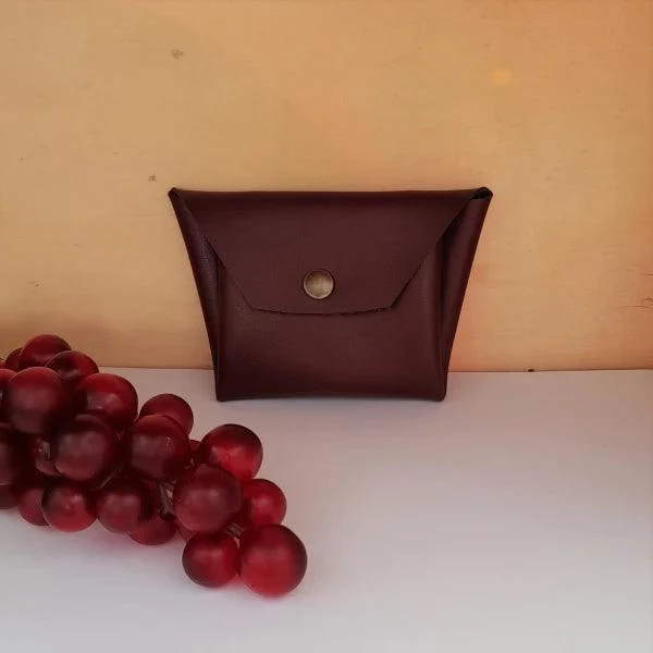 Porte-monnaie origami en alter-cuir de raisin - plusieurs coloris - Image 9