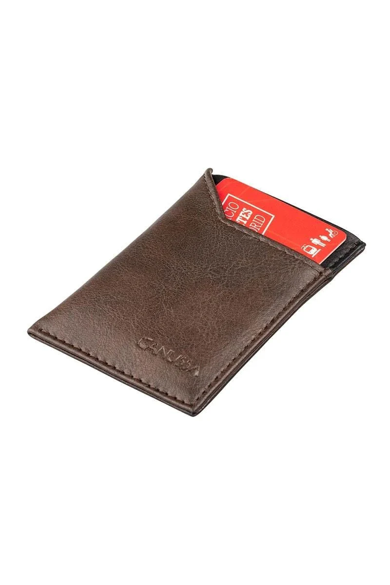 Portefeuille Slim en Cuir vegan - Marron ou Noir - Image 4