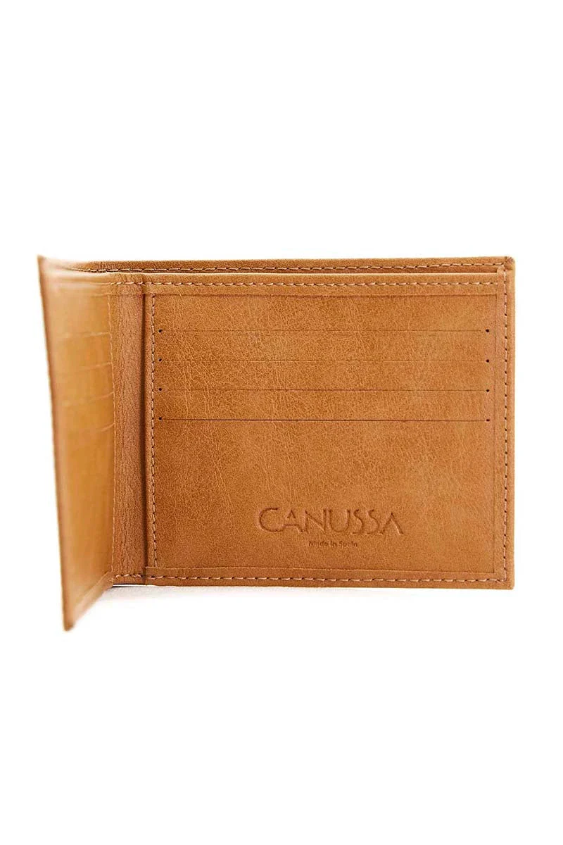 Portefeuille Slim en Cuir vegan - wallet - Camel - Image 4