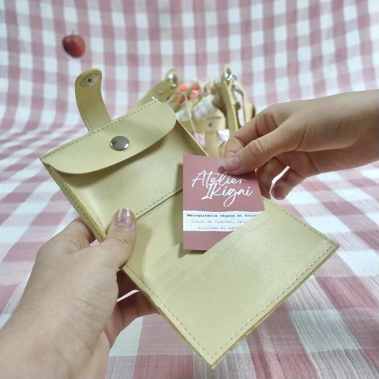 Porte-feuille vegan en cuir de pomme - Yen - Image 3