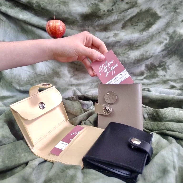 Porte-feuille vegan en cuir de pomme - Yen - Image 4