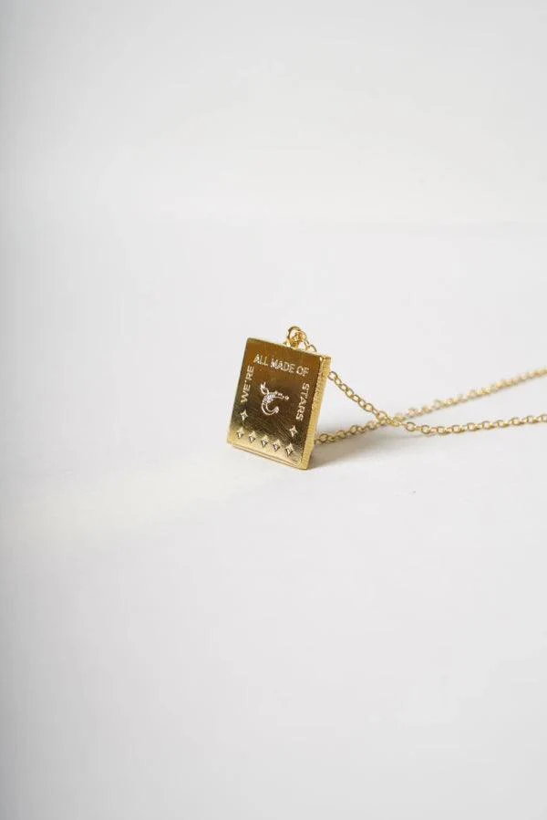 Pendentif signe astrologique doré - Vierge - Image 3