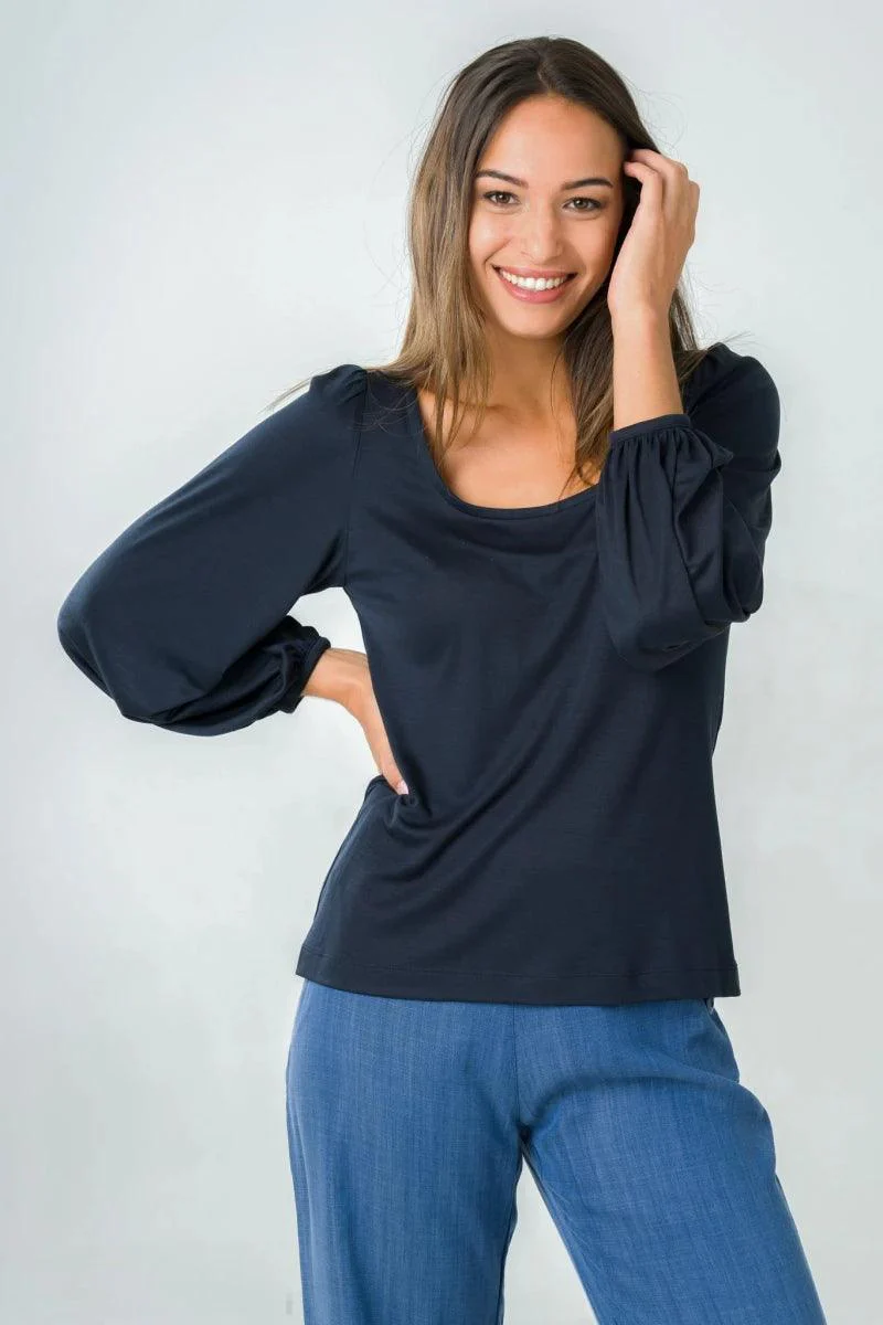 Pull à manches longues bleu marine - Kalmia - Image 4