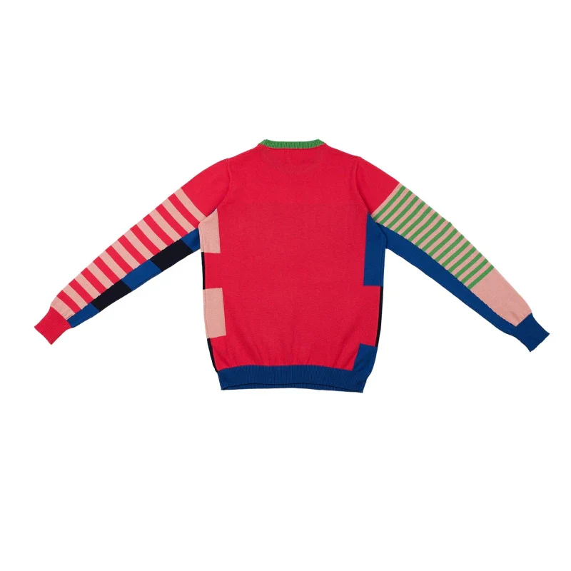 Pull marinière mixte rose en coton recyclé - Image 10