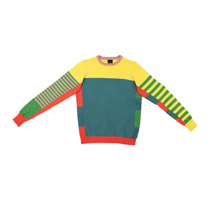 Pull marinière jaune unisexe en coton recyclé - Image 12