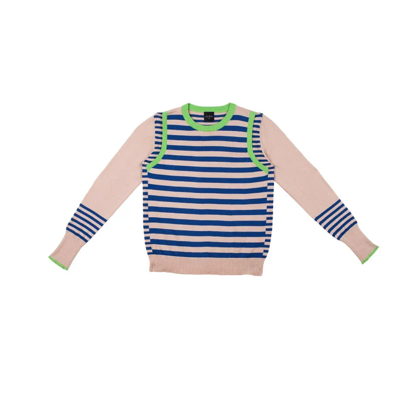Pull marinière mixte couleur sable en coton - Image 6
