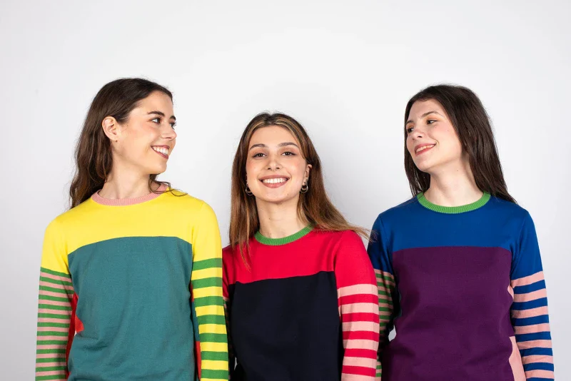 Pull marinière mixte bleu en coton - Image 12