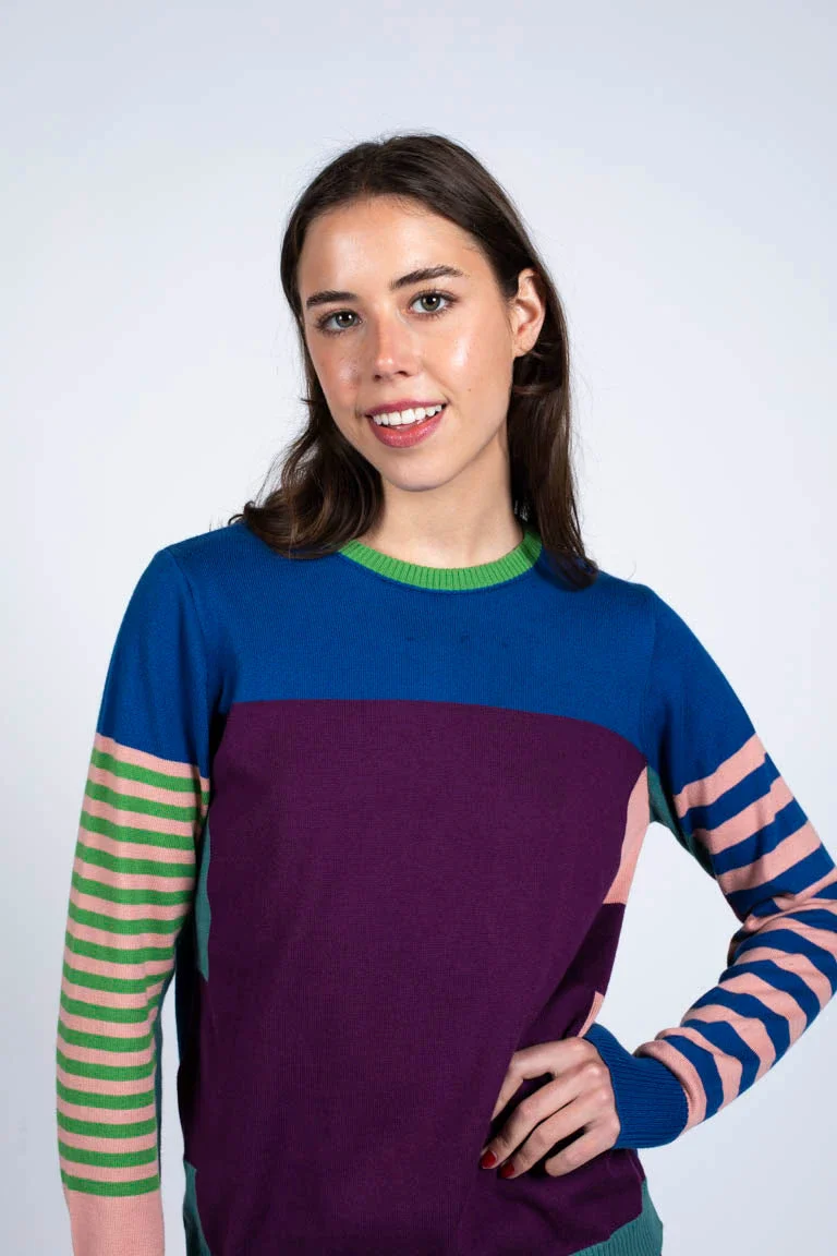 Pull marinière mixte bleu en coton - Image 8