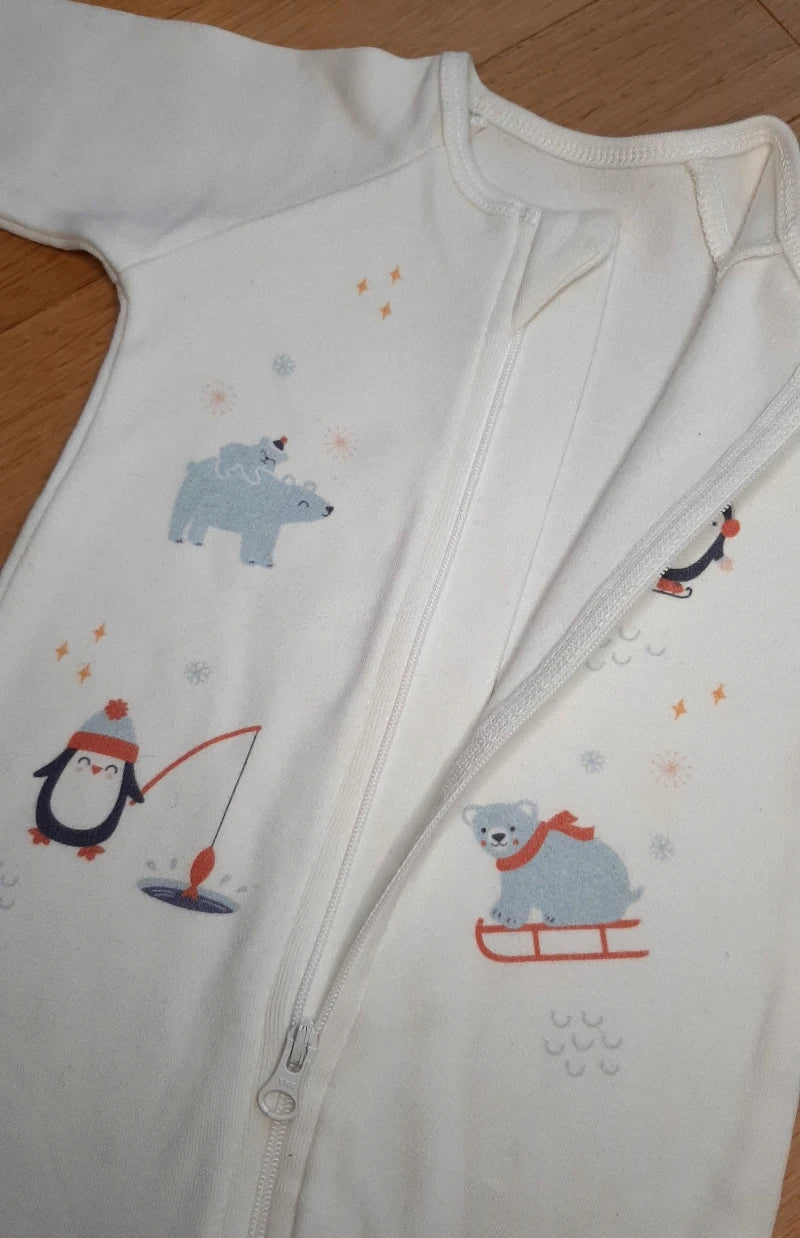 Pyjama unisexe pour bébé en coton "Calins d'Ours" - Image 2