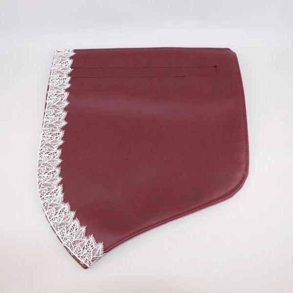 Rabat alter-cuir de raisin - Bordeaux avec dentelle - Image 3