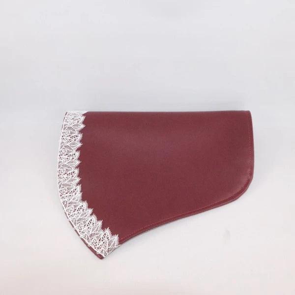 Rabat alter-cuir de raisin - Bordeaux avec dentelle - Image 5