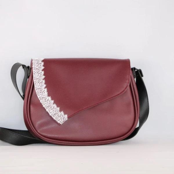 Rabat alter-cuir de raisin - Bordeaux avec dentelle - Image 6