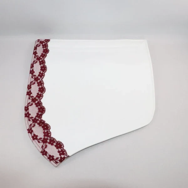 Rabat bohème chic en alter-cuir de raisin végan – Dentelle bordeaux - Image 3