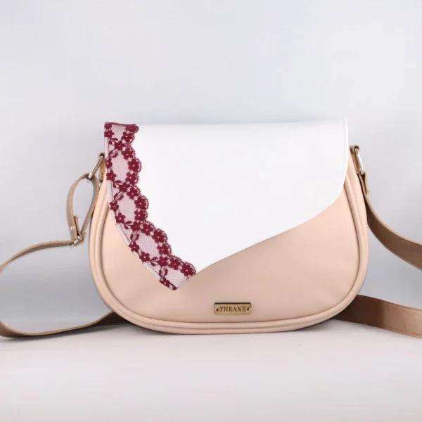 Rabat bohème chic en alter-cuir de raisin végan – Dentelle bordeaux - Image 7