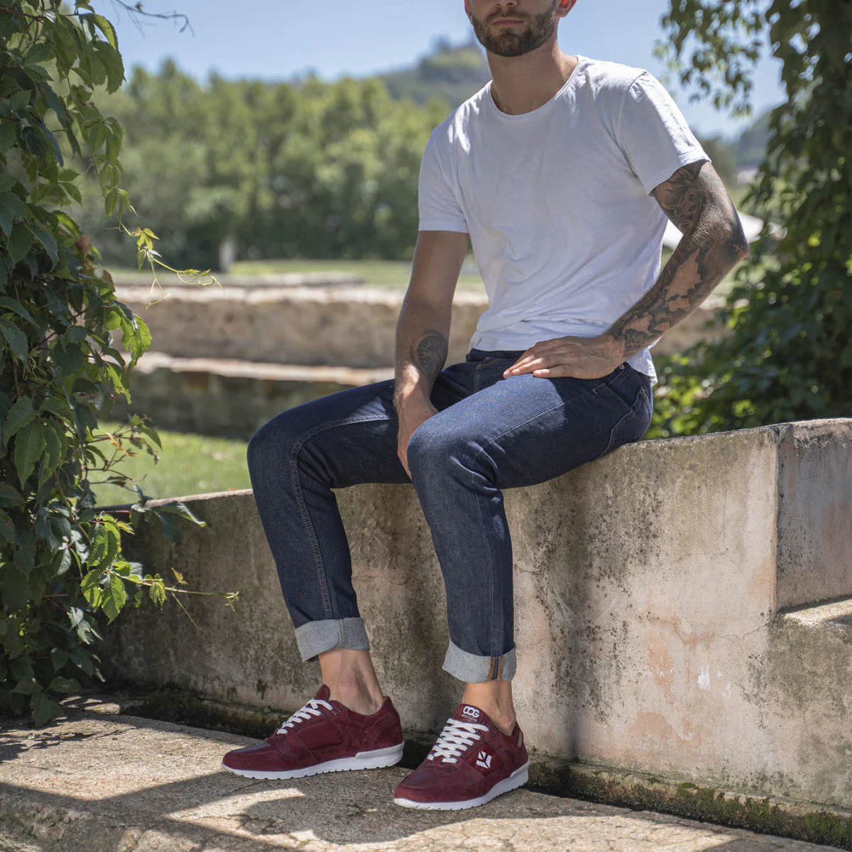Baskets véganes pour hommes Bordeaux Raven - Image 10