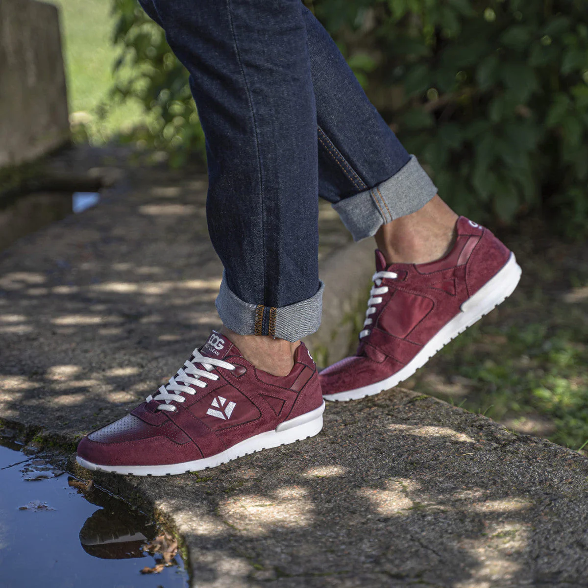 Baskets véganes pour hommes Bordeaux Raven - Image 9