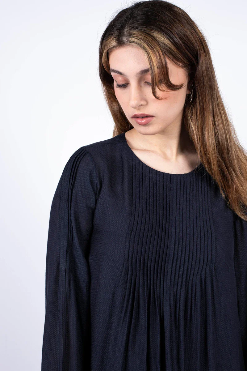 Robe noir en fibre de soja bio - Image 4