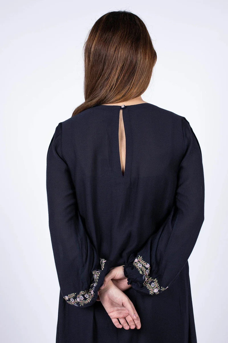 Robe noir en fibre de soja bio - Image 5