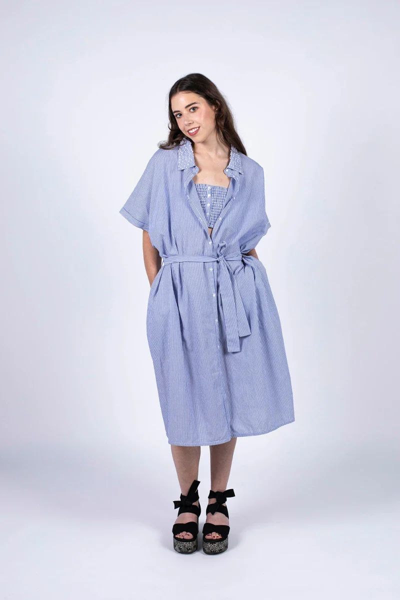 Robe bleue éco-responsables pièce polyvalente - Image 2