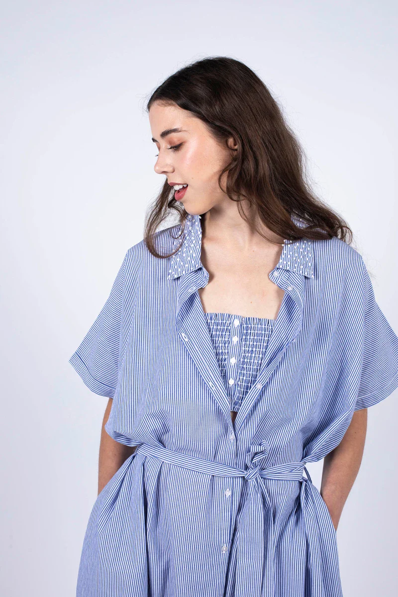 Robe bleue éco-responsables pièce polyvalente - Image 3