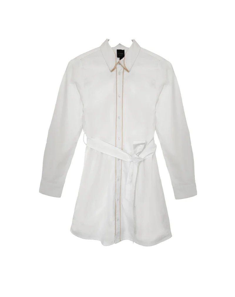 Robe Chemise blanche brodé à la main - Image 11