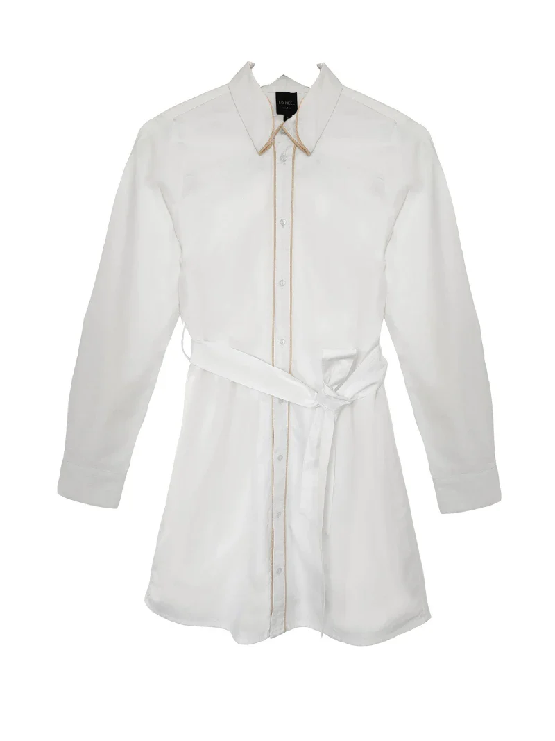 Robe Chemise blanche brodé à la main - Image 9