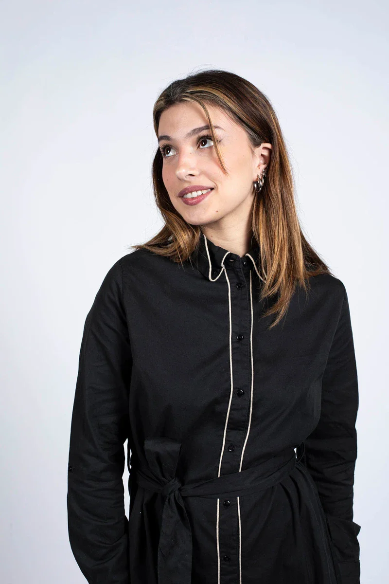 Robe Chemise noir - Image 2