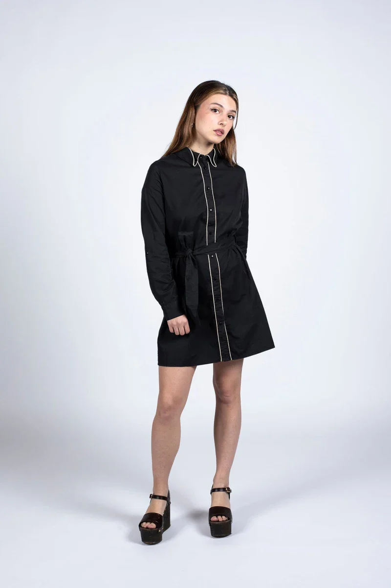 Robe Chemise noir - Image 3