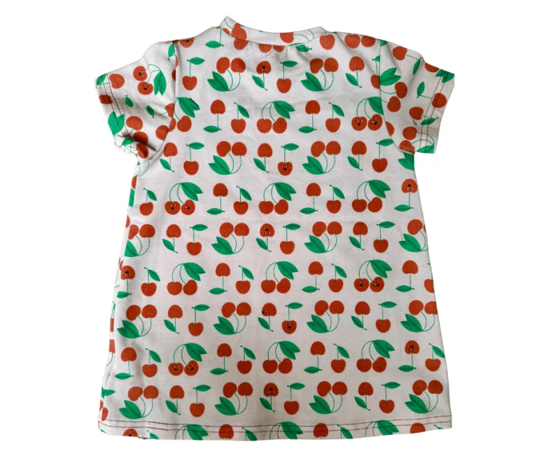 Robe classique en coton bio avec imprimé cerises - Image 3