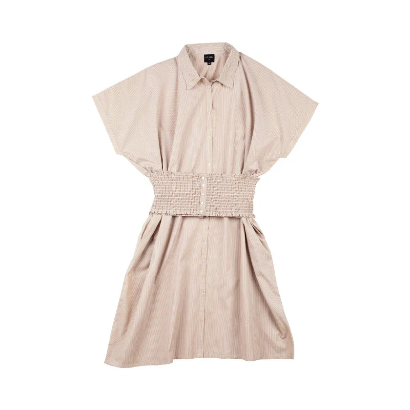 Robe couleur nude en coton bio - Image 12