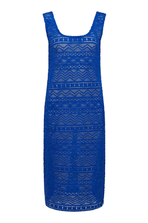 Robe crochet en coton bio bleu saphir - Lago - Image 2
