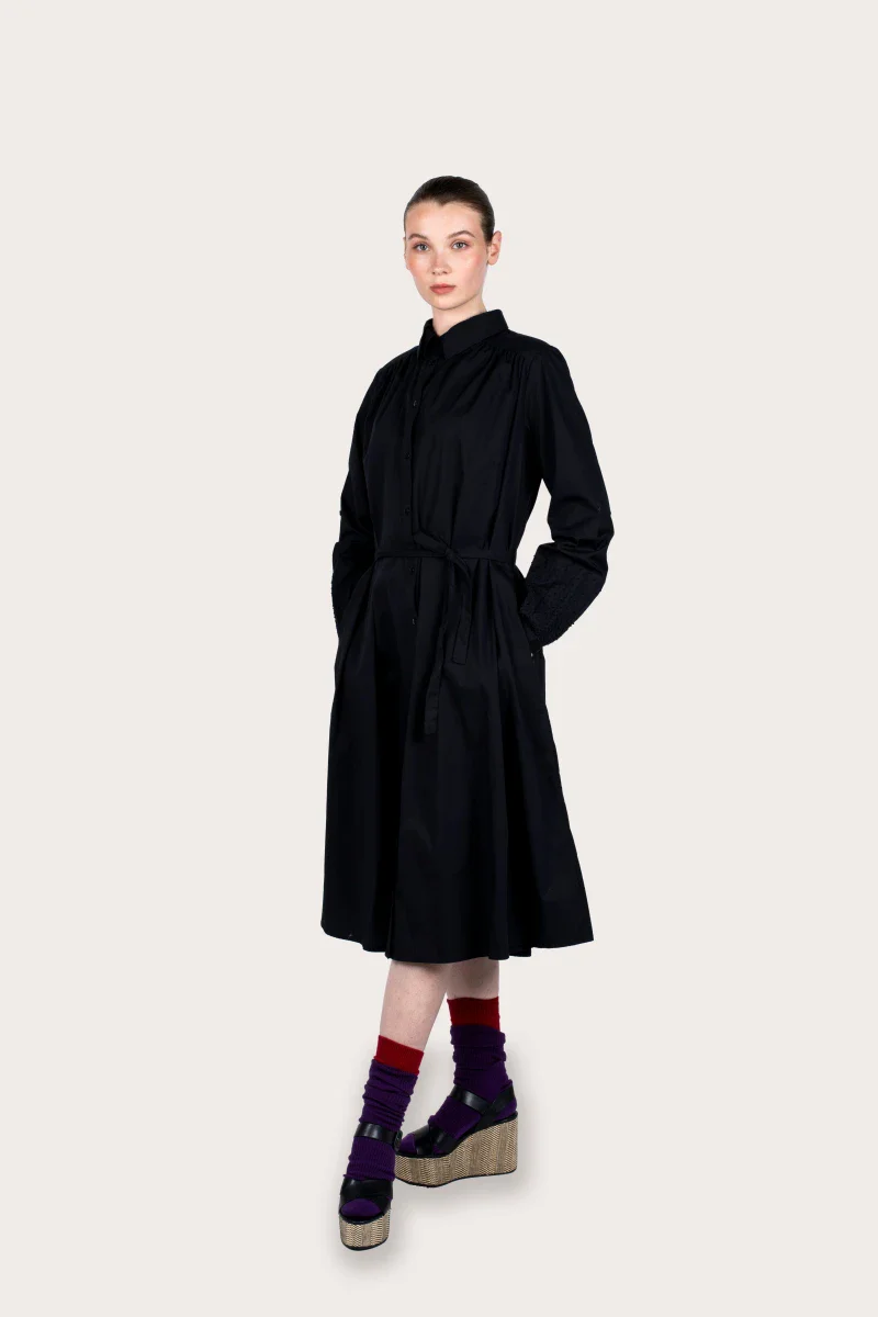 Robe Erika noir en coton bio - Image 10