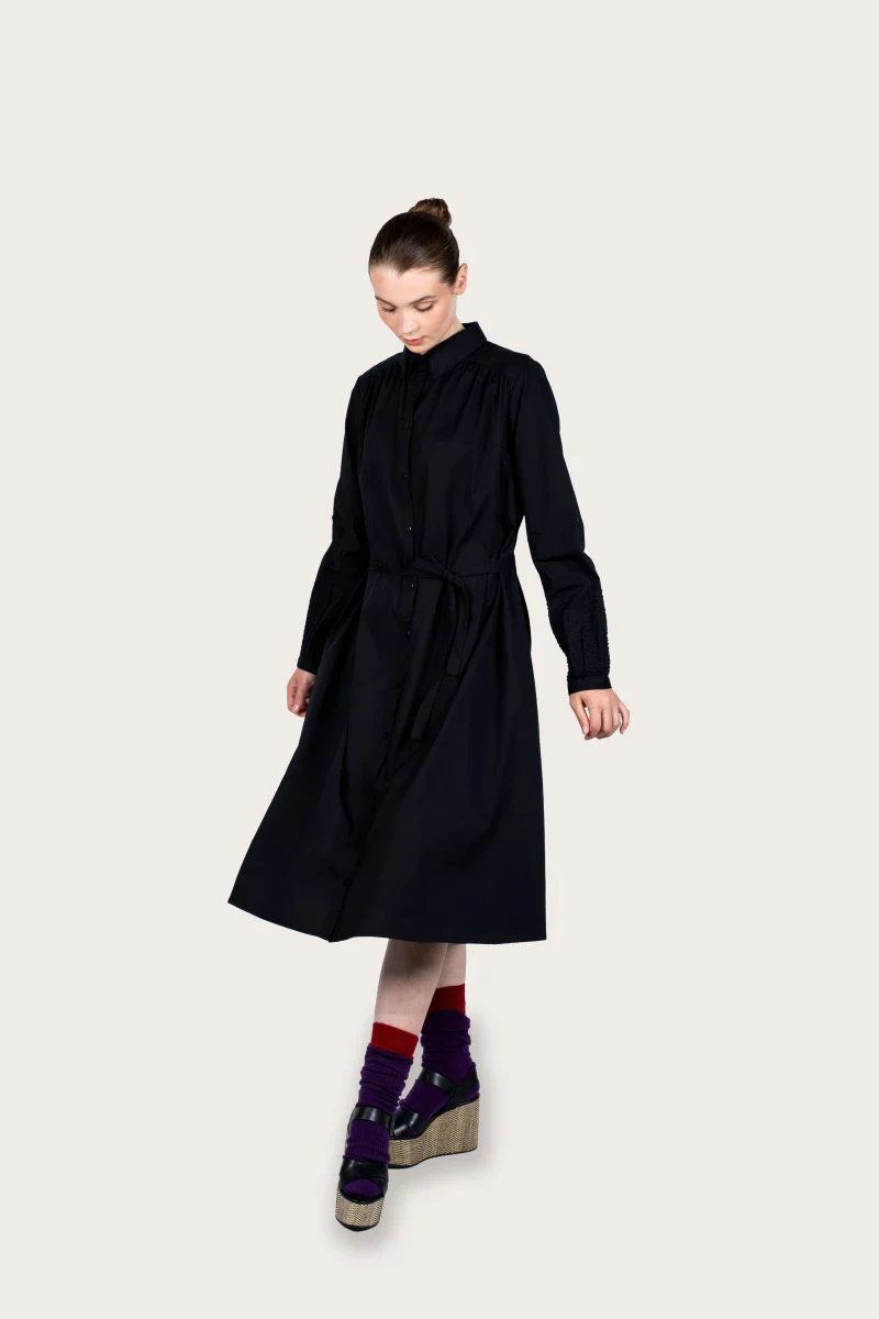 Robe Erika noir en coton bio - Image 12