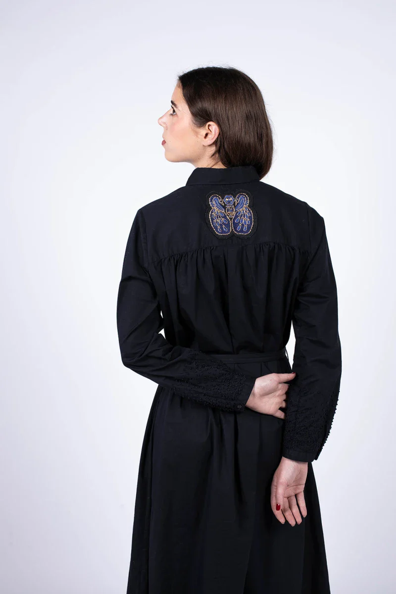 Robe Erika noir en coton bio - Image 3