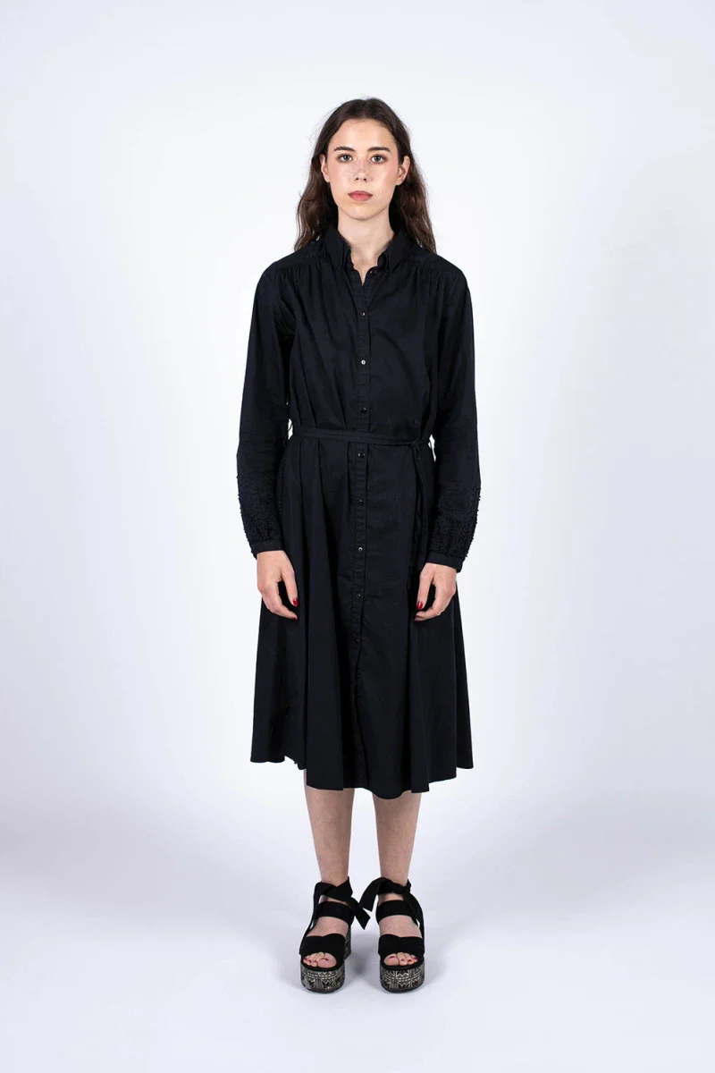 Robe Erika noir en coton bio - Image 4