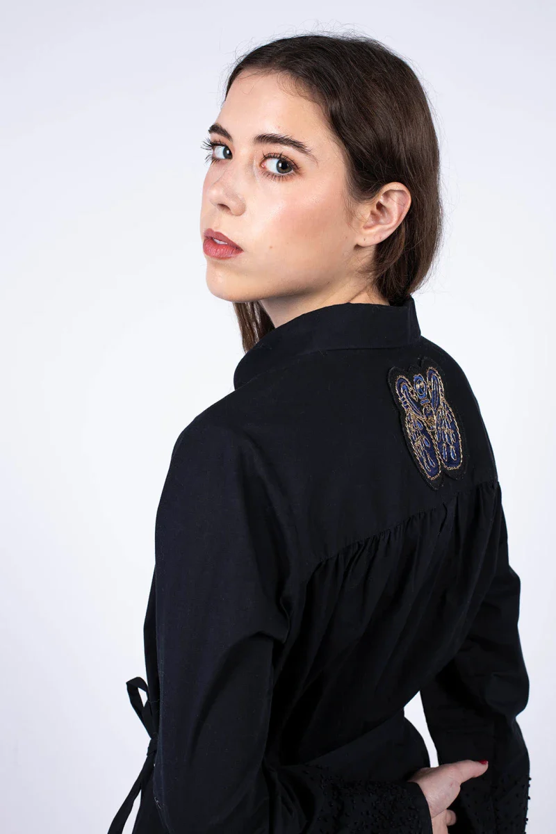 Robe Erika noir en coton bio - Image 5