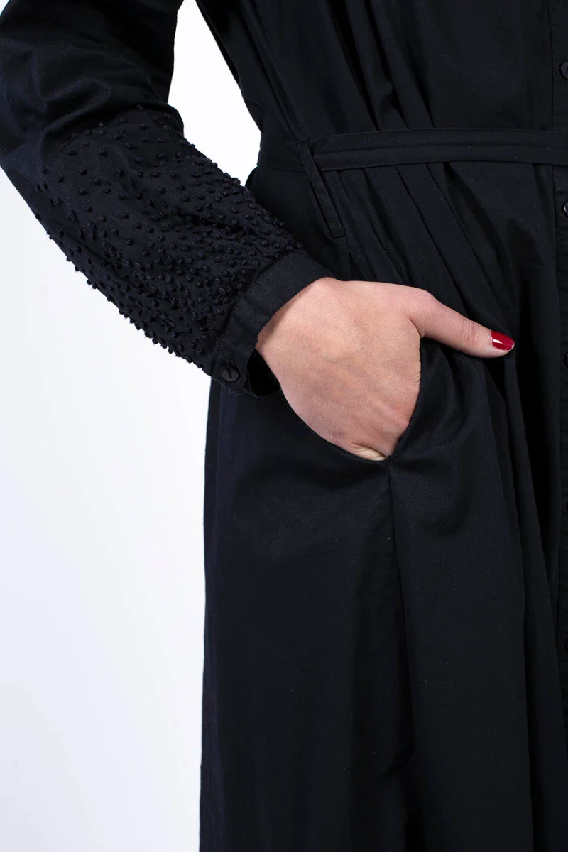 Robe Erika noir en coton bio - Image 7