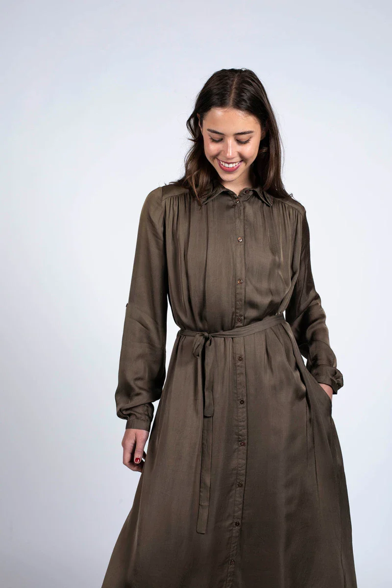 Robe Erika Marron en fibre de pétale de rose - Image 5