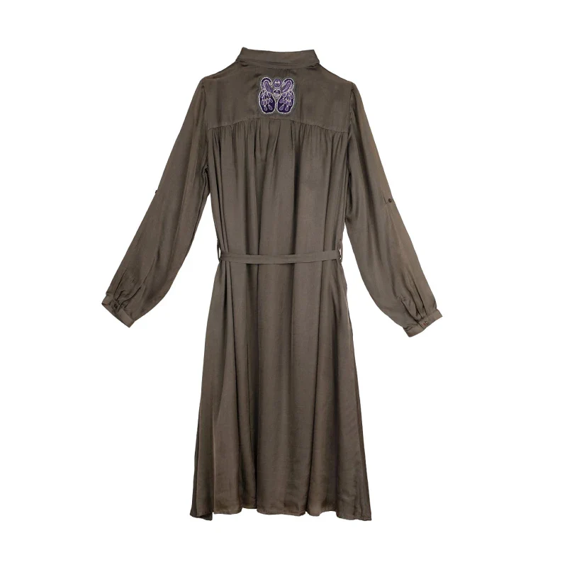 Robe Erika Marron en fibre de pétale de rose - Image 9