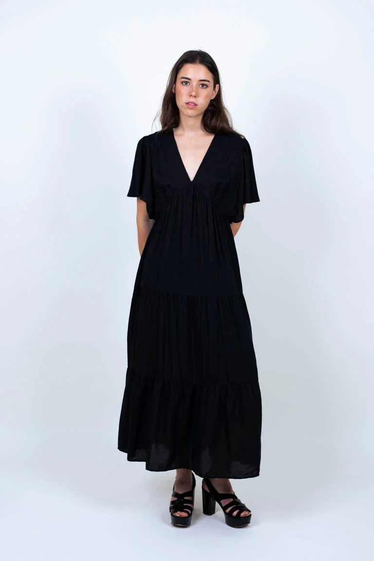 Robe noir en fibres de pétales de roses recyclés - Image 2