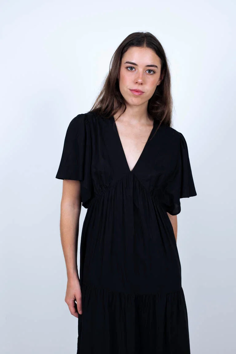 Robe noir en fibres de pétales de roses recyclés - Image 3