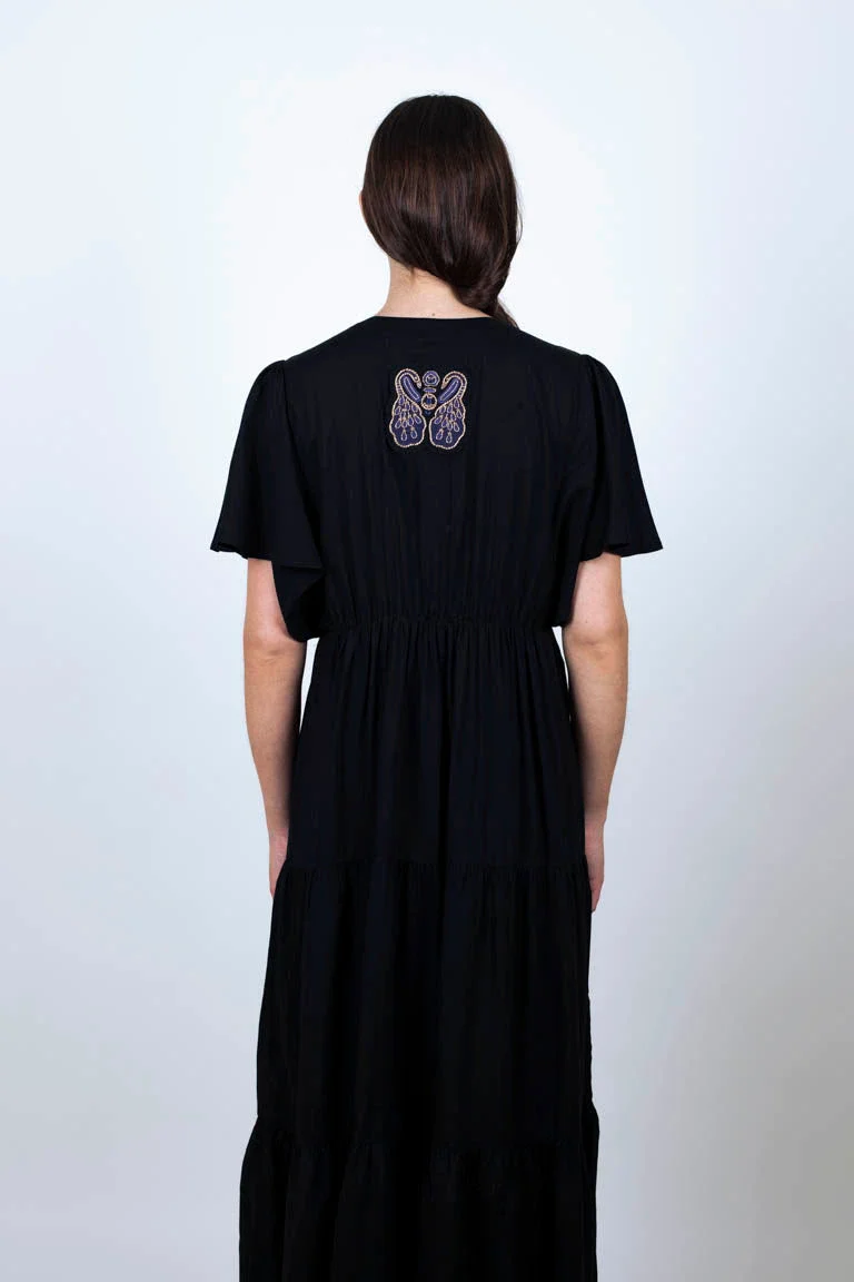 Robe noir en fibres de pétales de roses recyclés - Image 4