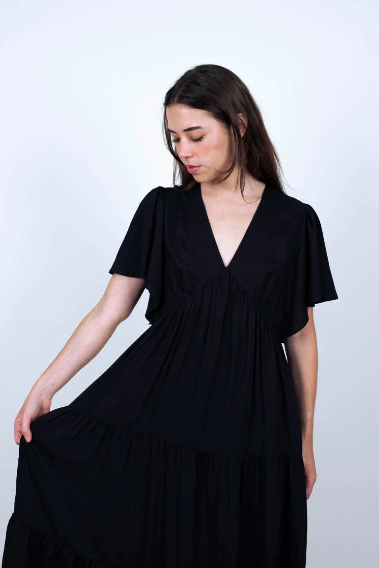 Robe noir en fibres de pétales de roses recyclés - Image 5