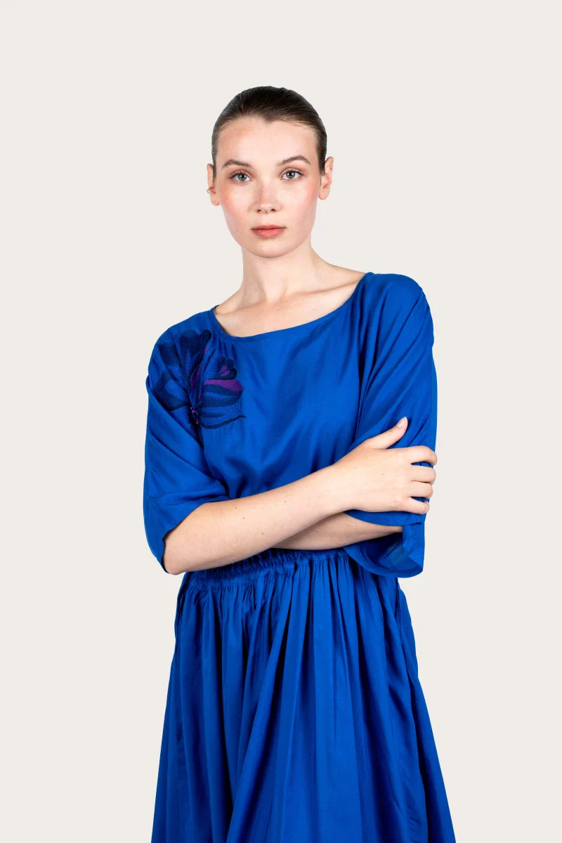 Robe bleu Indigo - Taille unique - Image 10