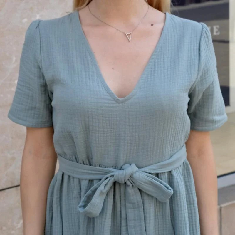 Robe longue en coton bio - Plusieurs coloris - Image 10
