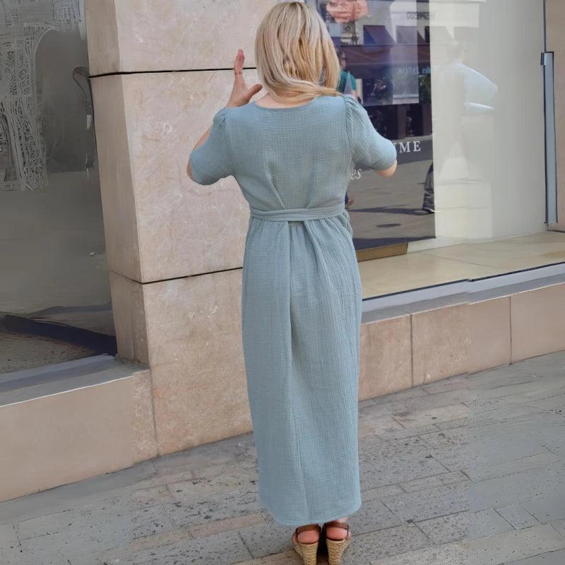 Robe longue en coton bio - Plusieurs coloris - Image 11