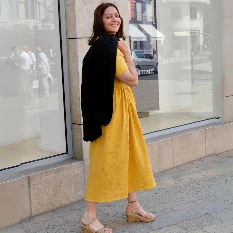 Robe longue en coton bio - Plusieurs coloris - Image 19