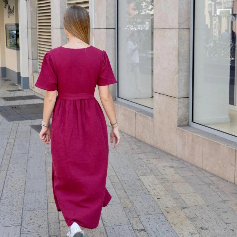 Robe longue en coton bio - Plusieurs coloris - Image 25