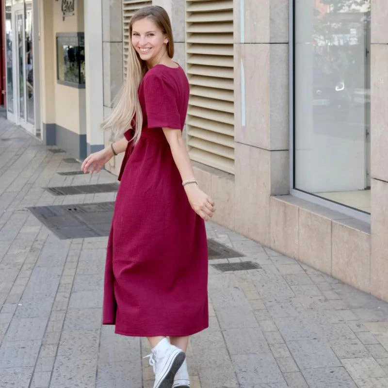 Robe longue en coton bio - Plusieurs coloris - Image 27